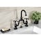 Kingston Brass Bridge Bathroom Faucet with Brass PopUp, Matte Black KS7990TX - alternate 5